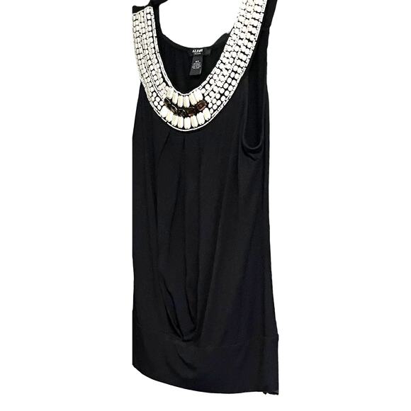 ALFANI SLEVELESS ROUND NECK BLOUSE, WOMENS, P/S, PULL-OVER, RHINESTONES/JEWELS - Picture 4 of 15